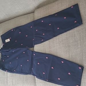 NWT Talbots Cropped flamingo pants